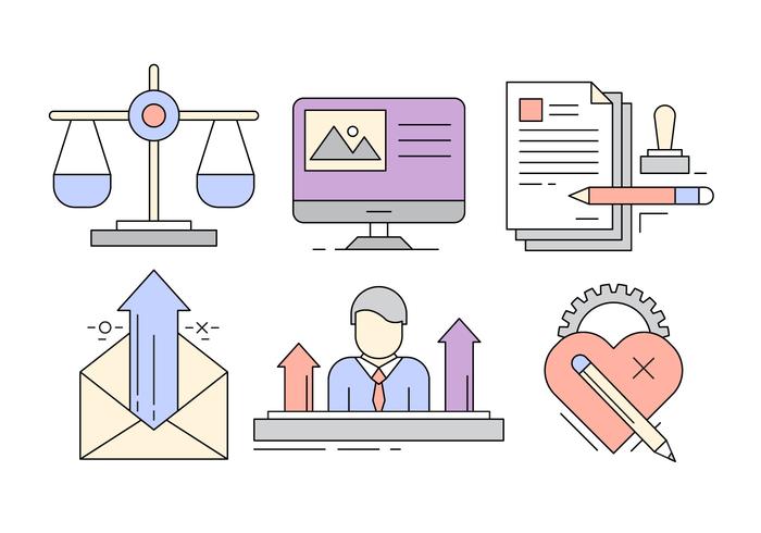 Free Business Icons in Minimal Style vector