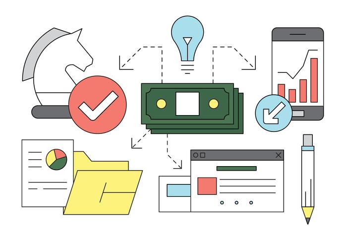 Free Set of Business and Finance Icons vector