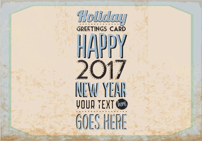 Vintage Holiday Card Vector