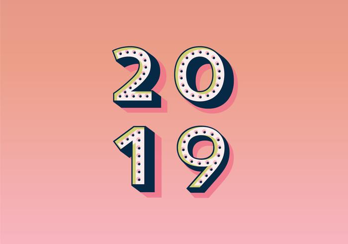 2019 Marquee Style Lettering vector