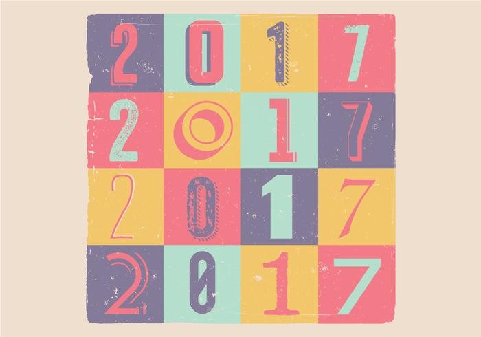 2017 Retro Pattern Vector