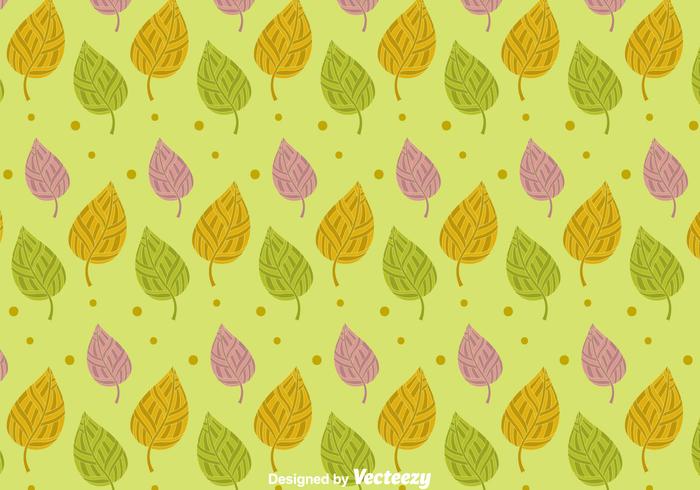 Green Leaves Pattern Background vector