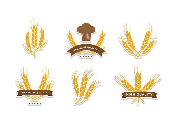 Wheat Stalk Element Vector Design