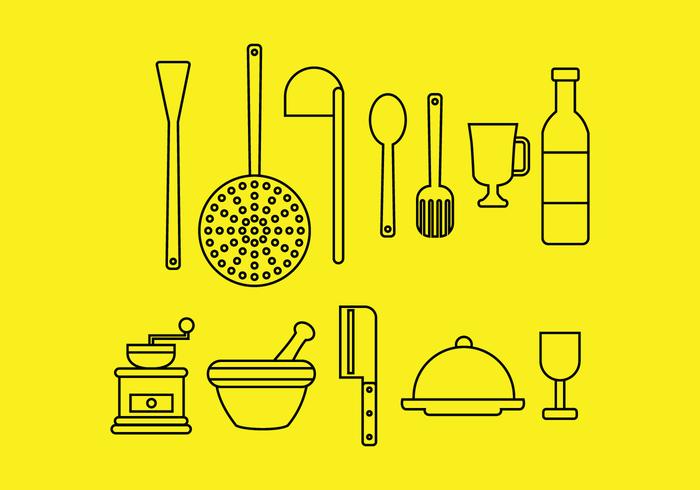 Iconos de cocina vector