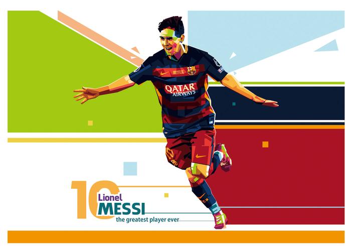 Lionel Messi vectorial Retrato WPAP vector