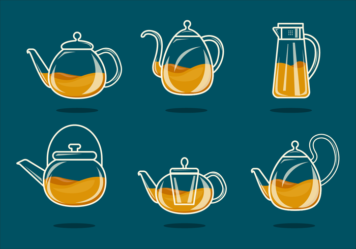 Minimalist Glass Teapot Vector