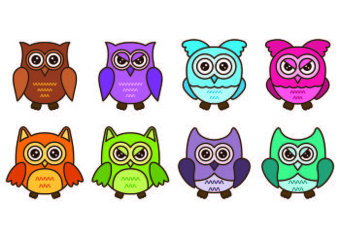 Set Of Buho Icons vector
