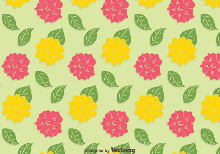 Yellow And Pink Petunia Pattern Background vector