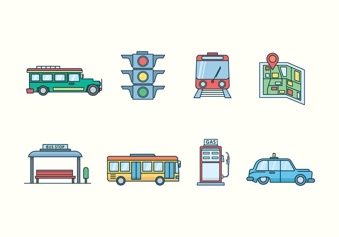 Free Transportation Icons vector