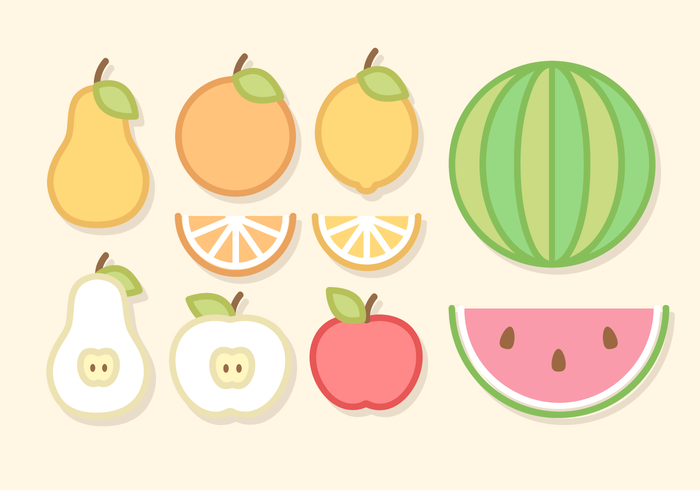 Vector de la línea arte de la fruta