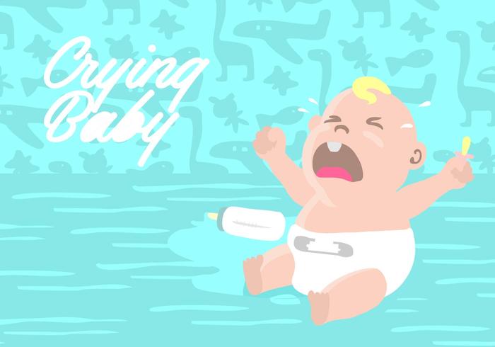 Crying Baby Background vector