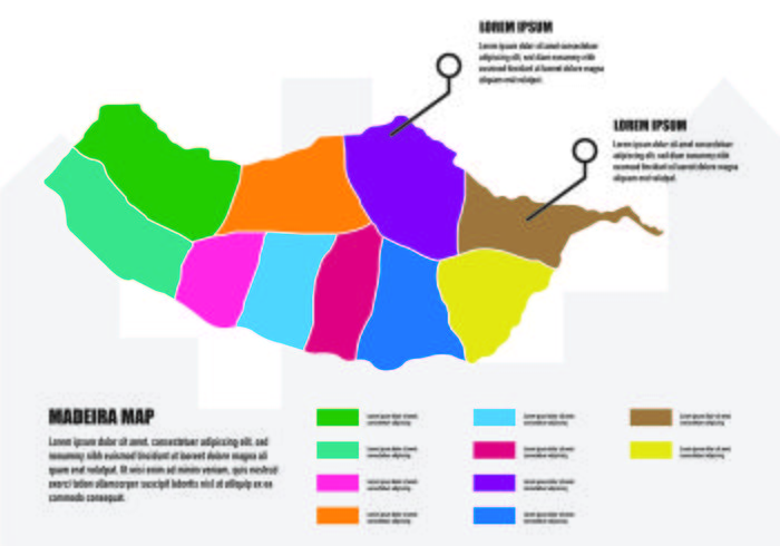 Madeira Map Infographic vector