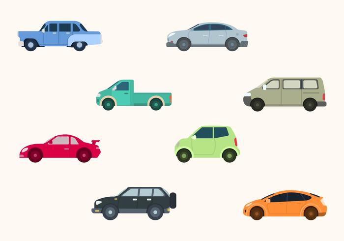 Flat Car Vector Collection