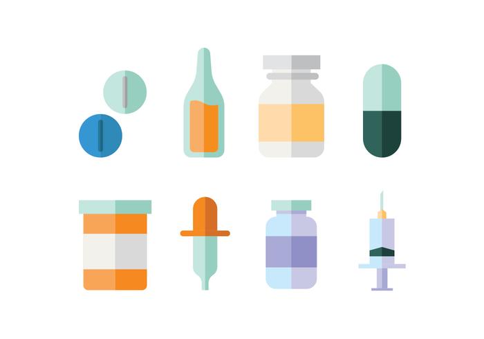 Medical supplies flat design vector