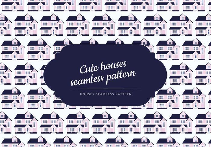 Vector Seamless Pattern of a Cute House Vector Seamless Pattern of a Cute House