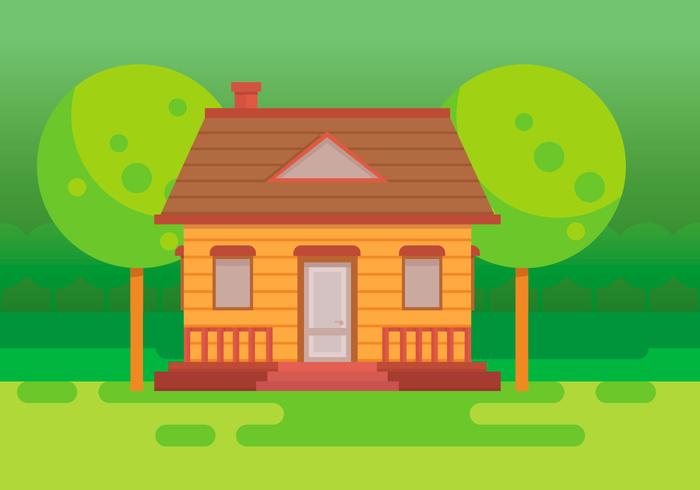Vacation Cabana in Nature Vector Vacation Cabana in Nature Vector