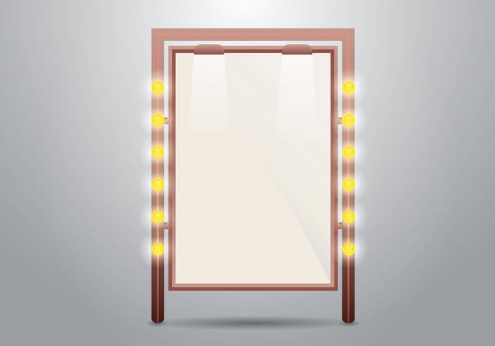 Lighted Mirror or Sign Vector Lighted Mirror or Sign Vector