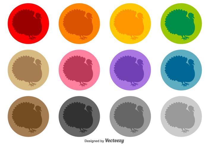 Wild Turkey Vector Badges