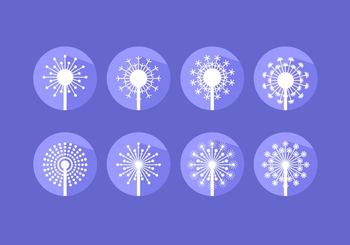 Modern Flat Icon Blowball Free Vector