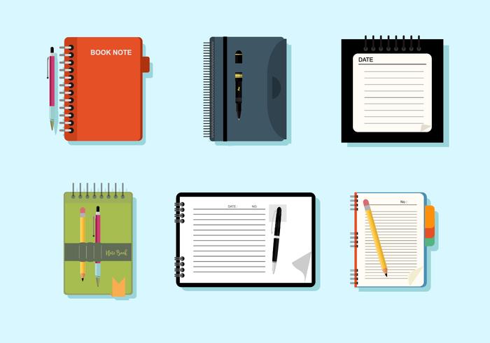 Cuadernos vectorial libre vector