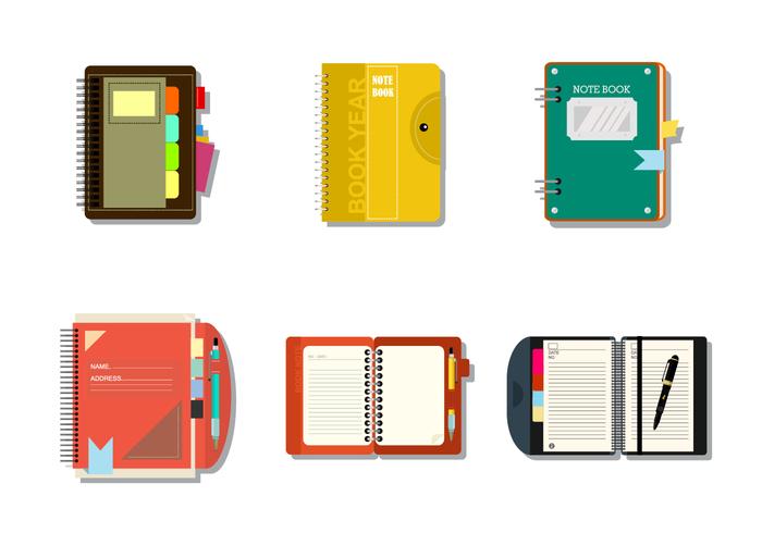 Cuadernos vectorial libre vector