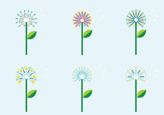 Colorful Blowball Vector Pack Colorful Blowball Vector Pack