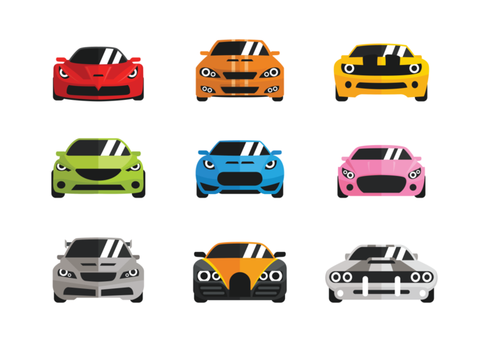 Vector Carros Flat Icons Style