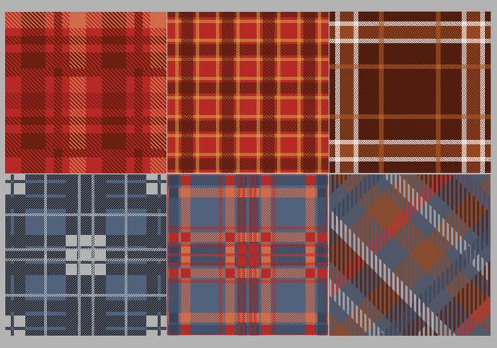 Flannel Fabric Pattern Color Vector