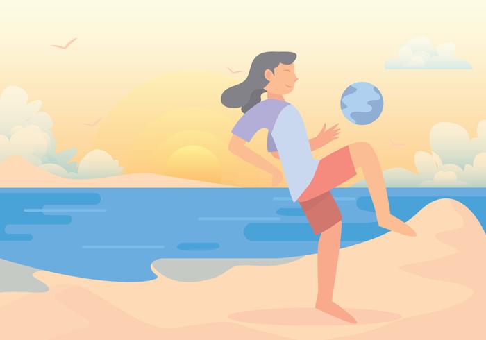 Beach Soccer Vector Set