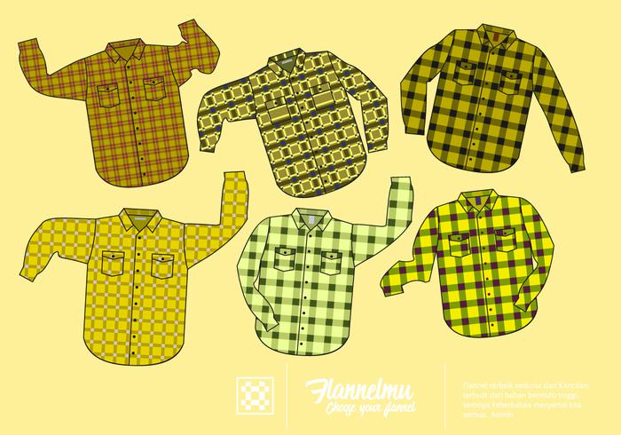 Free Yellow Flannel Shirt Vector