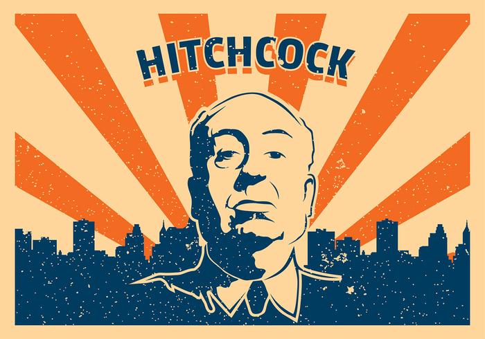 Hitchcock Grunge de la vendimia del vector gratuito