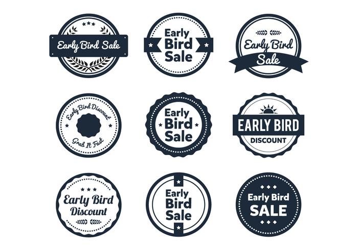 Early Bird Label vector