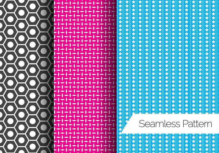 Three Seamless Pattern Vectors