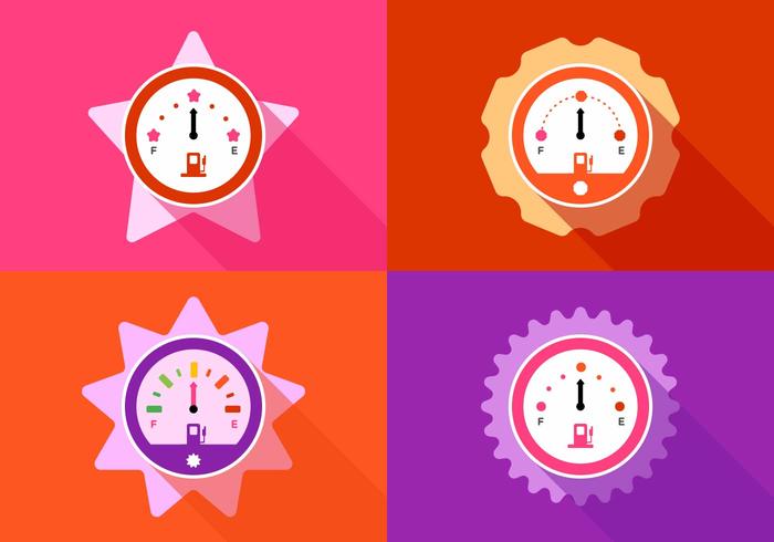 Girly Racing Fuel Gauges vector