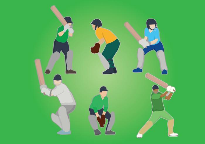 Cricket vector del jugador