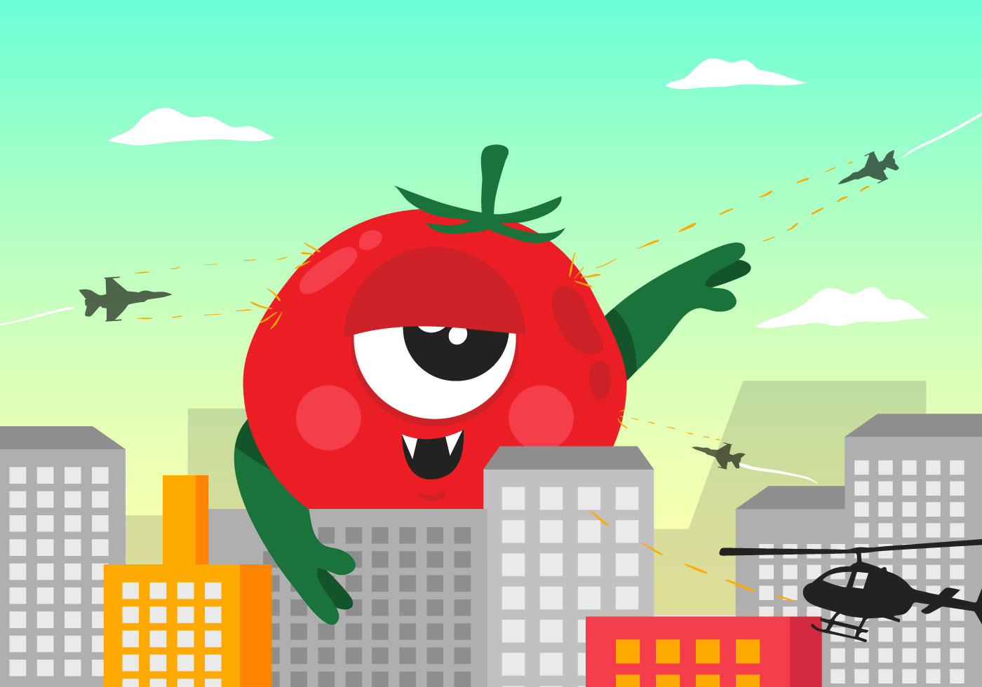 Download Vector Monster Tomato - Download Free Vectors, Clipart Graphics & Vector Art