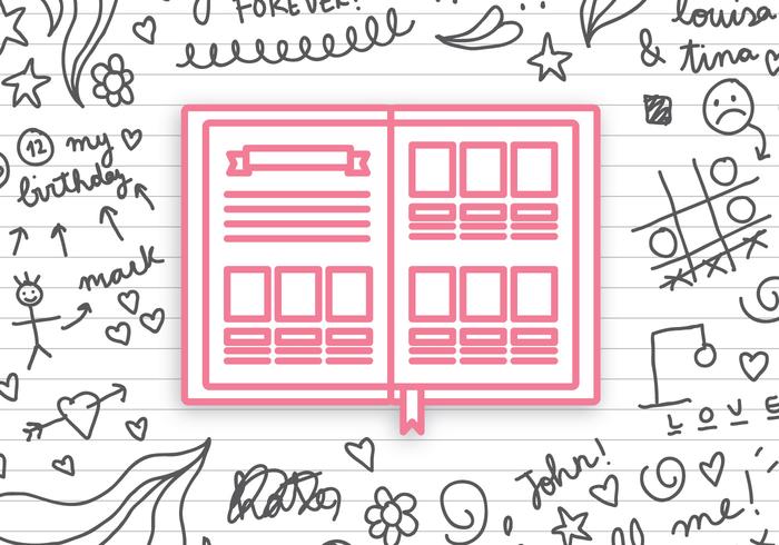 Flat Sketchy Yearbook Vector