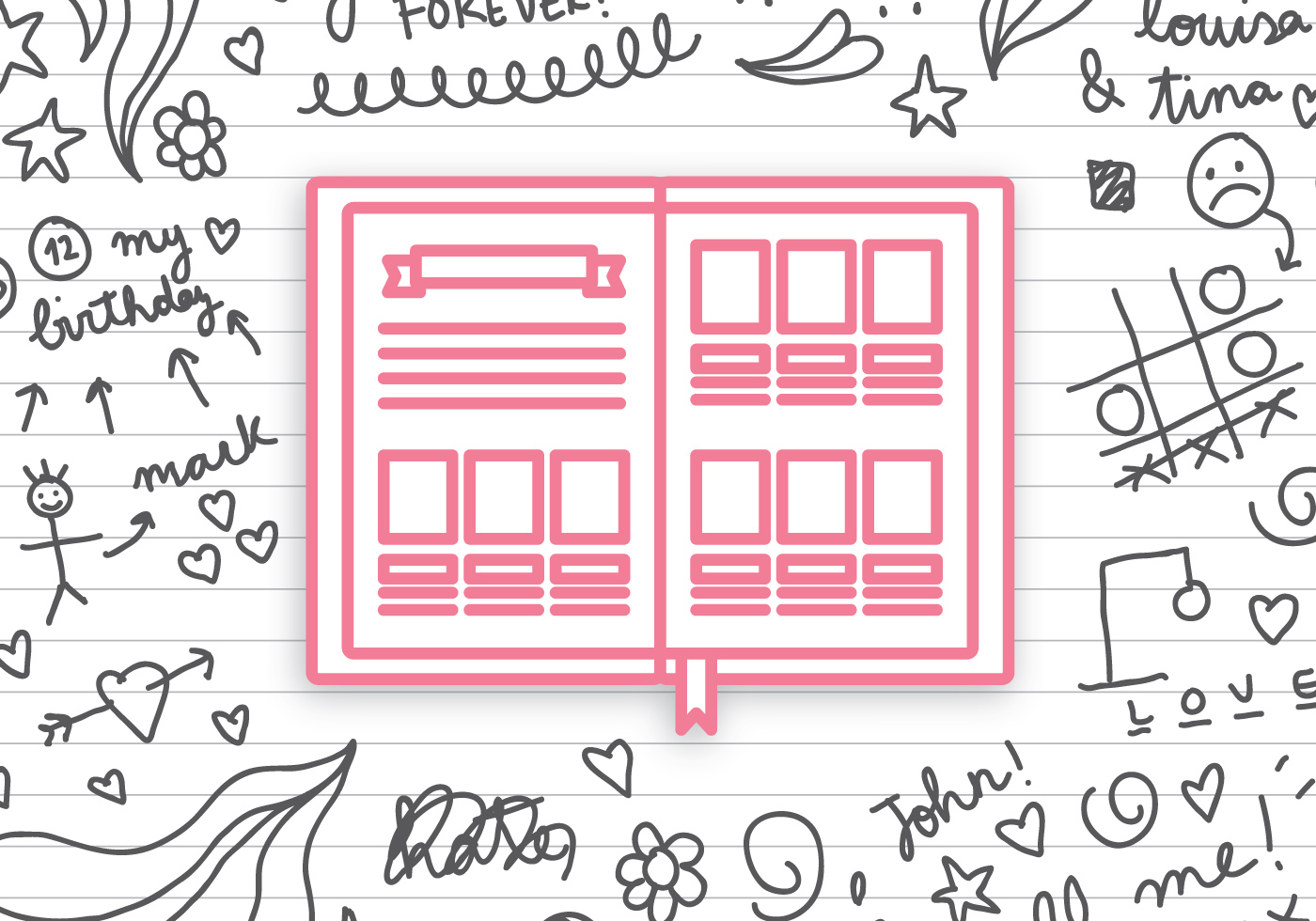 Flat Sketchy Yearbook Vector 140962 Vector Art at Vecteezy