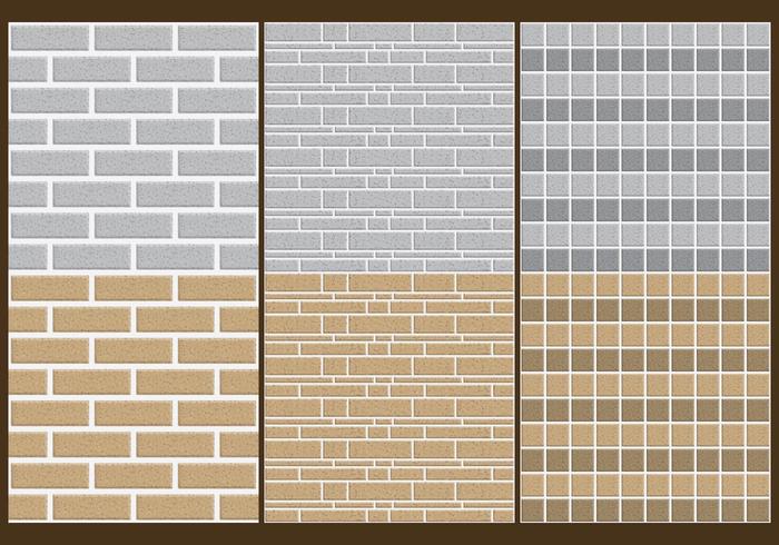 Stone Wall Patterns vector