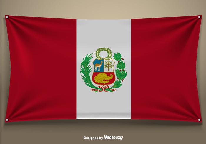 Perú Bandera del vector