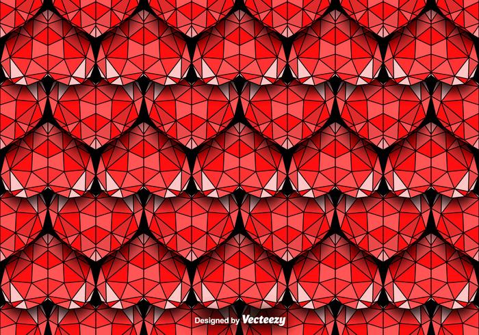 Geometric Hearts Seamless Vector Pattern