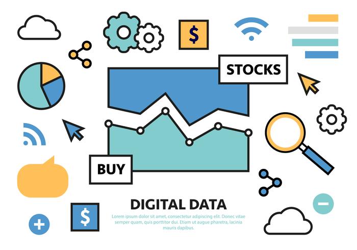 Ilustración Digital Marketing de Negocios Gratis Vector