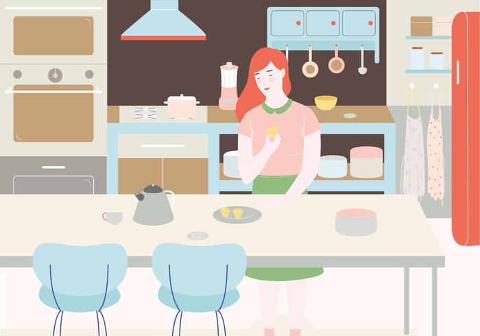 Vintage Kitchen Illustration 141090 Vector Art at Vecteezy