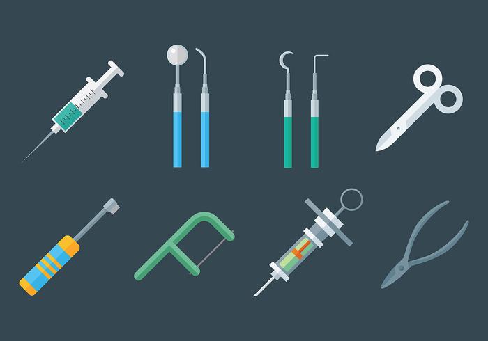 Various Dentista Icons Vector