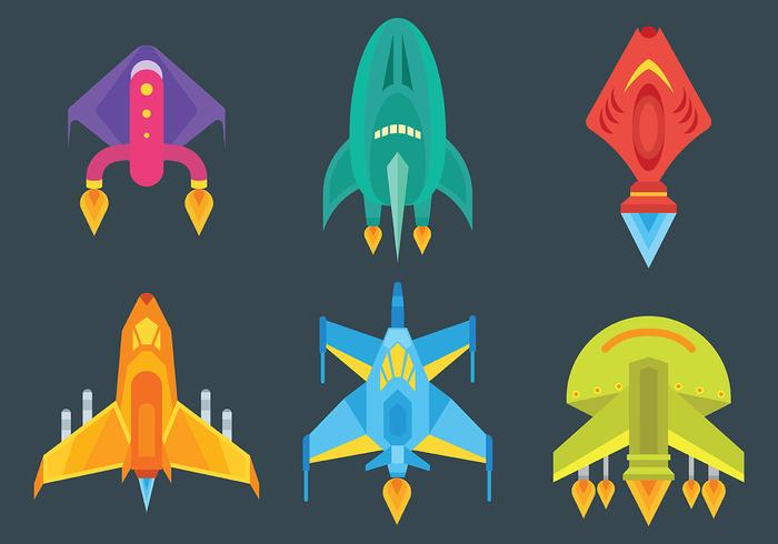 Los iconos vectoriales gratis Starship vector