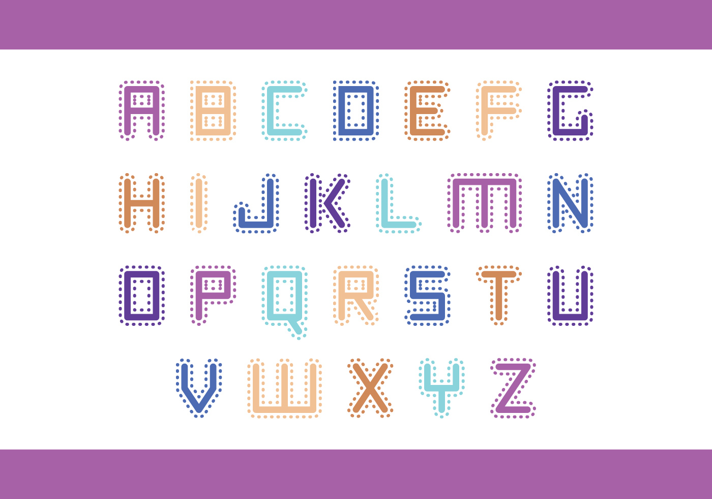 Stitched Letter Vector Pack 141131 Vector Art at Vecteezy