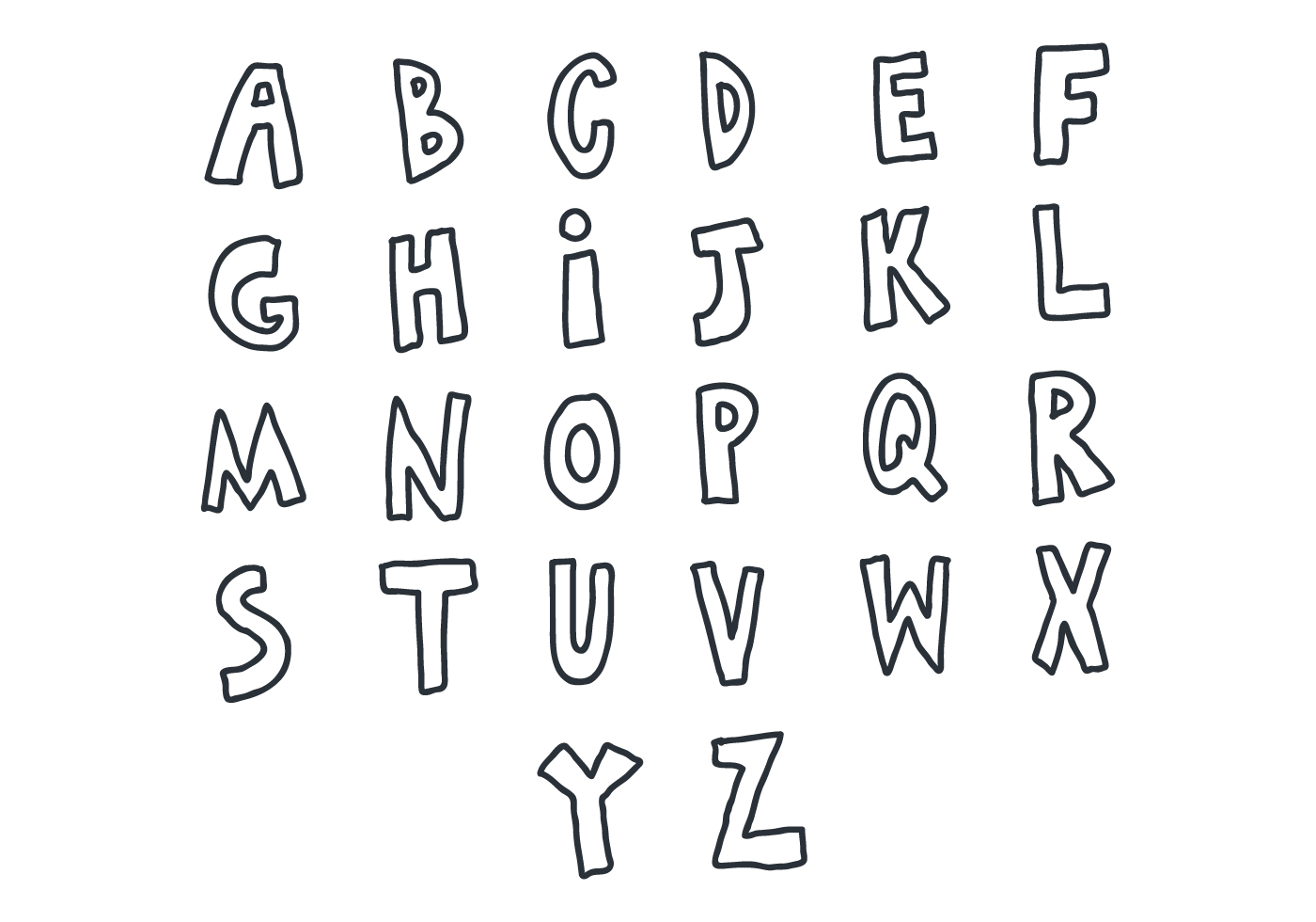 Doodle Letter Designs Alphabet