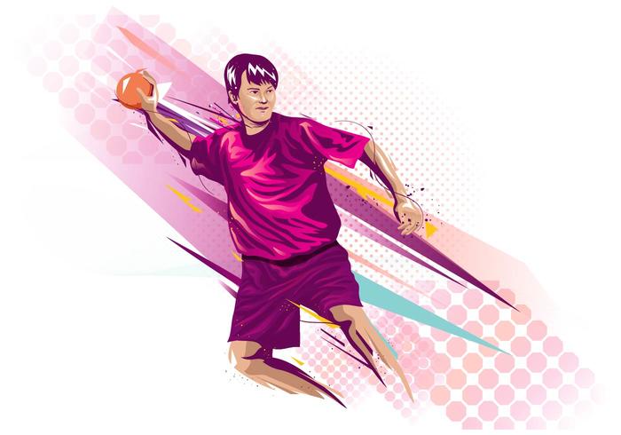 Abstract Dodgeball Player Background vector