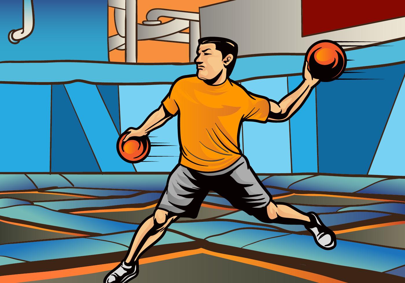 Indoor Dodgeball Player Vector 141139 Vector Art at Vecteezy