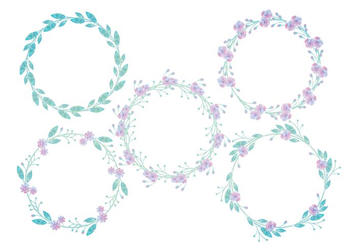 Vector Floral Wreaths